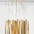 Viseča svetilka ORGANIC P0242D, možnost zatemnitve, zlata