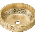 Okrogli nadpultni umivalnik CELIA GOLD, 40 cm