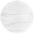 Okrogla miza BRUNO, 120 cm, beli marmor/oreh