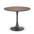 Okrogla miza OLMO, 90 cm, oreh/črna