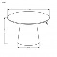 Okrogla miza GINTER, 120 cm, črna