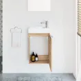 Kopalniška omarica z umivalnikom Fika, sonoma hrast