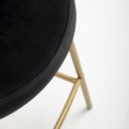 Barski stol H113 z zlatimi nogami, črna/bela