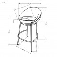 Barski stol H118, siva