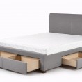 Zakonska postelja s predali MODENA 160x200 cm, bela