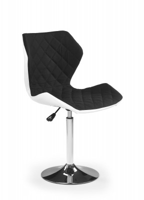 Barski stol Matrix II, bela/črna