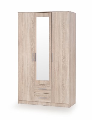 Garderobna omara z ogledalom LIMA, sonoma hrast