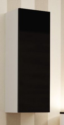Stenska omarica VIGO 90 bela/črna