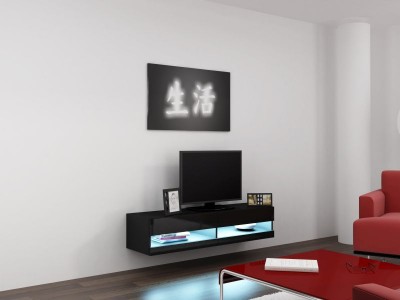 TV omarica z dvižnimi vratci VIGO 140 črna