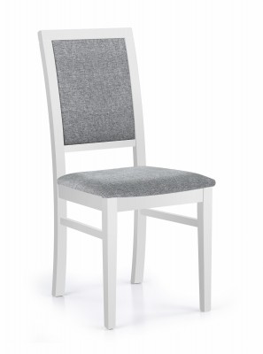Jedilni stol Sylwek, bela/svetlo siva