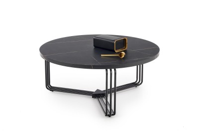 Klubska mizica ANTICA, črni marmor/črna