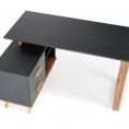 Pisalna miza SERGIO XL, antracit/hrast wotan