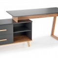 Pisalna miza SERGIO XL, antracit/hrast wotan