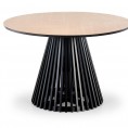Okrogla miza MIYAKI, naravni hrast/črna