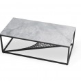 Klubska mizica INFINITY II, sivi marmor/črna