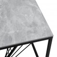 Klubska mizica INFINITY II SQUARE, sivi marmor/črna