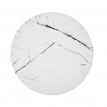 Klubska mizica NUBIRA, črna/beli marmor