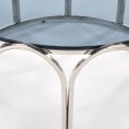 Klubska mizica OLIVIA, temno steklo