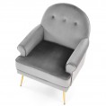 Fotelj SANTI, siva/zlata