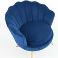 Fotelj AMORINITO, temno modra/zlata