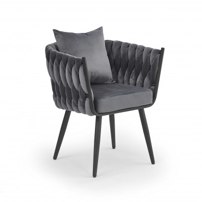 Stol/fotelj AVATAR II, siva/črna