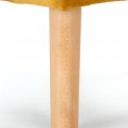 Fotelj CLUBBY II, gorčično rumena/lesene noge
