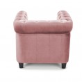 Fotelj ERIKSEN, roza/črna