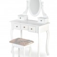 Toaletna mizica SARA s taburejem, bela