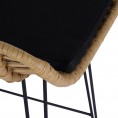 Barski stol H105, naravna/črna