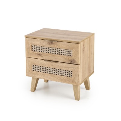 Nočna omarica BORNEO SN-1, artisan hrast/črna