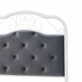 Kovinska postelja FABRIZIA 90, siva/bela