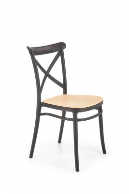 Jedilni stol K512, črna/rjava
