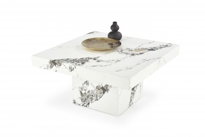 Klubska mizica MONOLIT, beli marmor