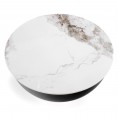Klubska mizica CECILIA, marmor/siva/zlata