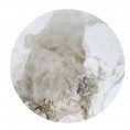 Klubska mizica GENESIS S, beli marmor/ oreh/zlata