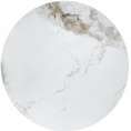 Klubska mizica GENESIS, beli marmor/ oreh/zlata