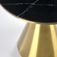 Klubska mizica TRIBECA, črni marmor/zlata