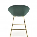 Barski stol H112, temno zelena/zlata