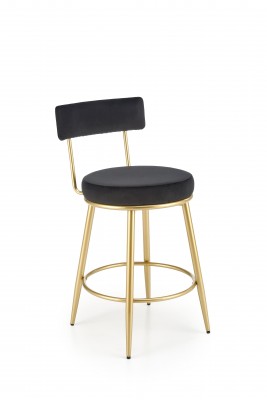 Barski stol H115, črna/zlata