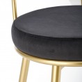 Barski stol H115, črna/zlata