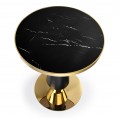 Okrogla miza MOLINA, 59 cm, črni marmor/zlata