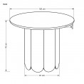 Okrogla miza HUGO, 120 cm, naravni hrast