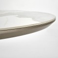 Raztegljiva jedilna miza ROBINSON, 160-200/90 cm, bež marmor/kapučino/črna