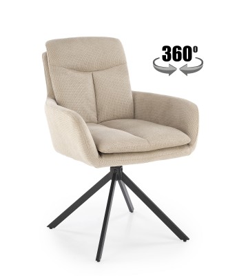 Vrtljiv jedilni stol K536, bež