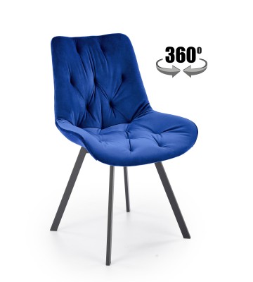 Vrtljiv jedilni stol K519, modra