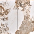 Raztegljiva jedilna miza ROBINSON, 160-200/90 cm, bež marmor/kapučino/črna