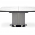 Raztegljiva jedilna miza DANCAN, beli marmor/siva/črna