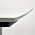 Raztegljiva jedilna miza DANCAN, beli marmor/siva/črna