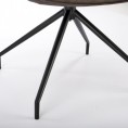 Jedilni stol K523, eko usnje, rjava/temno rjava