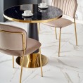 Okrogla miza MOLINA, 59 cm, črni marmor/zlata